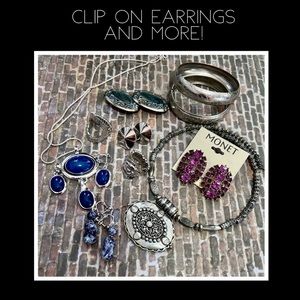 Lot of Clip On Earrings and More!